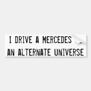互い違いの宇宙想像 バンパーステッカー