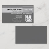 互い違いの調子(ロゴ) -灰色 名刺 (正面/裏面)