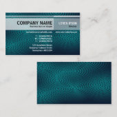 互い違いの調子-電気雨(ティール(緑がかった色)) 名刺 (正面/裏面)