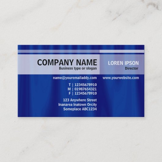 互い違いの調子-青いカーテン 名刺 (正面)