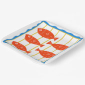 五おもしろいフィッシュ航海のデザイン ペーパープレート (傾斜あり)