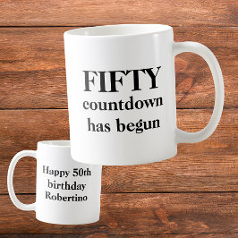 五おもしろい十カウントダウン開始誕生日 コーヒーマグカップ