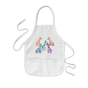五つのキリン 子供用エプロン