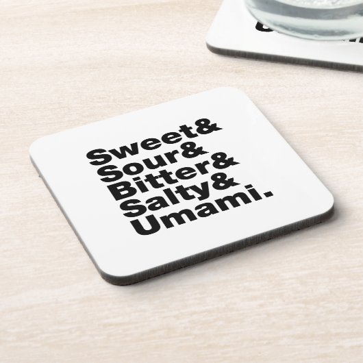 五つの基本的な味 コースター (左側)
