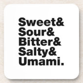 五つの基本的な味 コースター (正面)