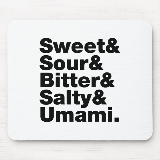 五つの基本的な味 マウスパッド (正面)