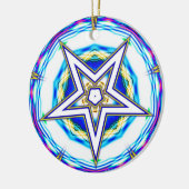 五つの尖った星 セラミックオーナメント (左)