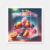五つの果物 AIアート スタンダードカクテルナプキン (正面)