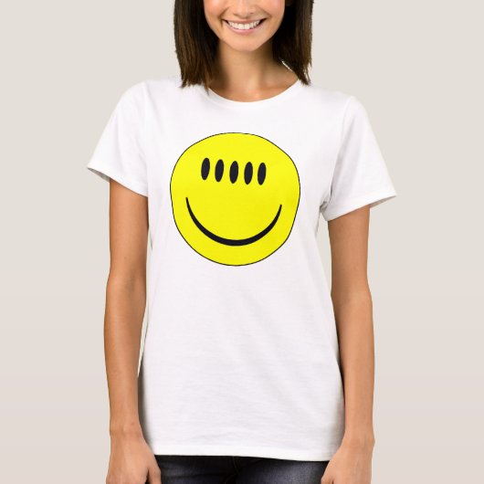 五つの目の顔がかわいいTシャツ Tシャツ (正面)