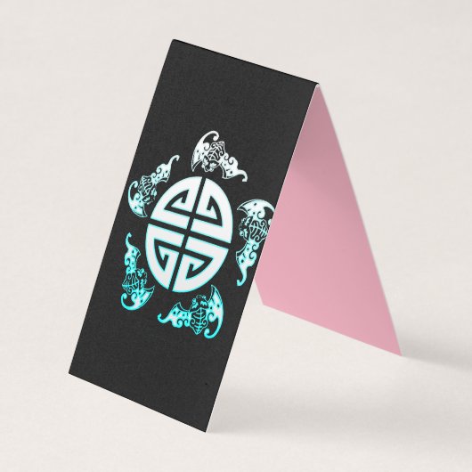 五つの素晴らし恵み；幸福，健康，徳，P 名刺 (正面)