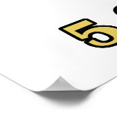 五つの金の金ゴールドはクリスマスの五日目に鳴る ポスター (角)