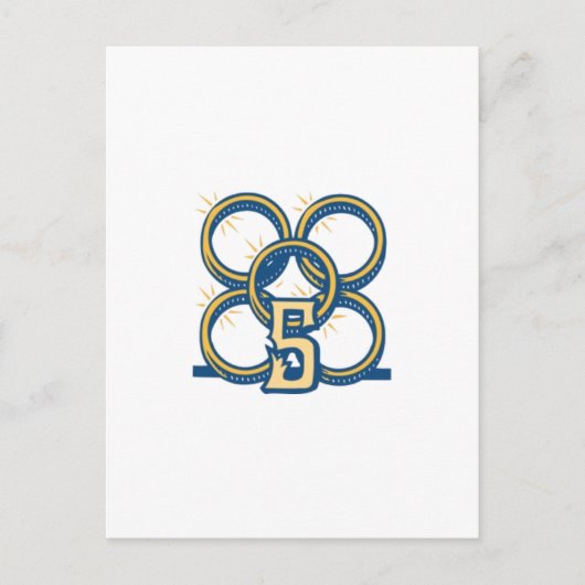 五つの金ゴールドリングや輪! ポストカード (正面)