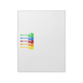 五つの電カラフル気ギター  ノートパッド (回転)