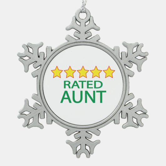 五つ星おばさん スノーフレークピューターオーナメント (正面)