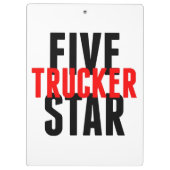 五つ星のトラック運転手 クリップボード (裏面)
