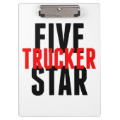 五つ星のトラック運転手 クリップボード (正面)