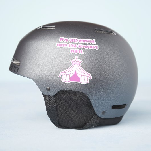 五つ星キャンプの女王サイズの贅沢な冒険 シール (ヘルメット側面)