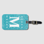 五つ星スパークルモノグラムのトラベルラゲッジタグ ラゲッジタグ (正面横)