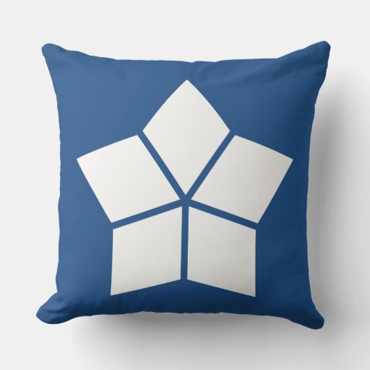 五つ菱 (十割作図) クッション (正面)