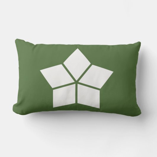 五つ菱 (十割作図) ランバークッション (正面)