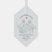 五のクリスマスシール一家 ガラスオーナメント (正面右)