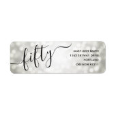 五エレガント分銀灯50誕生日 ラベル (正面)