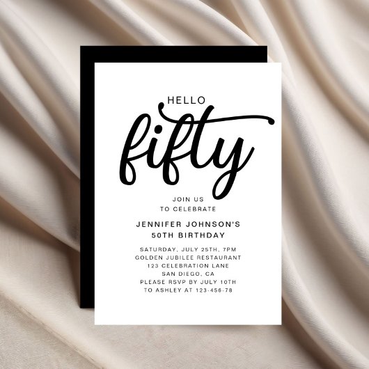 五エレガント十誕生日 招待状