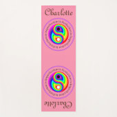 五カスタマイズ陰陽ピンクトレーニング、ピラティス及び ヨガマット (正面)