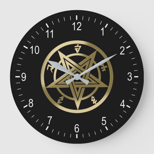 五クラシック角形 ラージ壁時計 (正面)