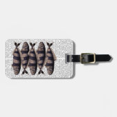 五ストライプの魚 ラゲッジタグ (正面横)