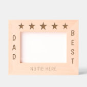 五パーソナライズされたつ星最高のパパ レーザー彫刻フレーム (正面)