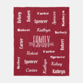 五パーソナライズされた人のフォント フリースブランケット (正面)