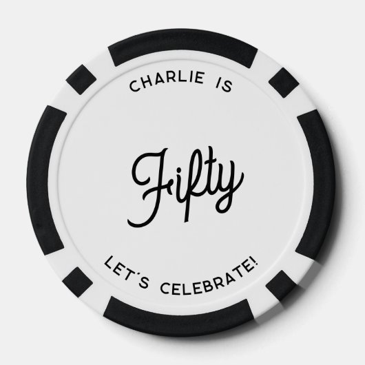 五パーソナライズされた十五十五十十誕生日 ポーカーチップ (裏面)