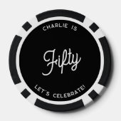 五パーソナライズされた十五十五十十誕生日 ポーカーチップ (裏面)