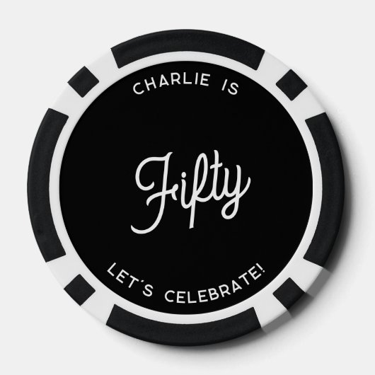 五パーソナライズされた十五十五十十誕生日 ポーカーチップ (裏面)