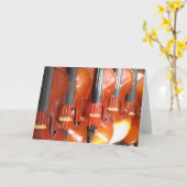 五ビオリン又はビオラのポートレート カード (黄色い花)