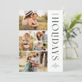 五モダンエレガントフォトコラージュハッピーホリデー シーズンカード (スタンド正面)