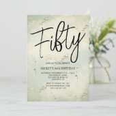 五モダン十エレガント誕生日招待状 招待状 (スタンド正面)