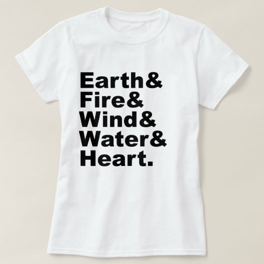 五元素 | 地火风水心 Tシャツ (デザイン正面)
