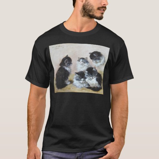 五匹の子猫 Tシャツ (正面)