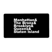 五区～ニューヨーク ラベル (正面)