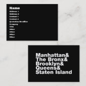 五区~ニューヨーク 名刺 (正面/裏面)