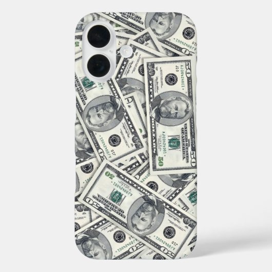 五十ドル紙幣 モチーフ柄 Case-Mate iPhoneケース (裏面)
