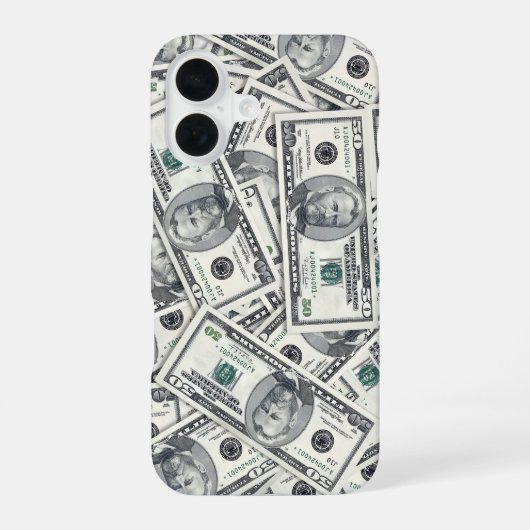 五十ドル紙幣 モチーフ柄 iPhone 16ケース (裏面)