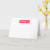 五十五歳おもしろいの誕生日 カード (黄色い花)