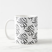 五十人は高尚だ コーヒーマグカップ (左)