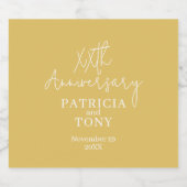 五十周年結婚等パーソナライズされた ビールラベル (シングルラベル)