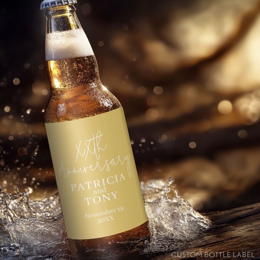 五十周年結婚等パーソナライズされた ビールラベル