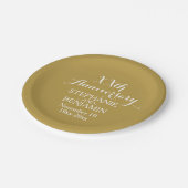 五十周年結婚等パーソナライズされた ペーパープレート (アングル)