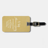 五十周年結婚等パーソナライズされた ラゲッジタグ (正面横)